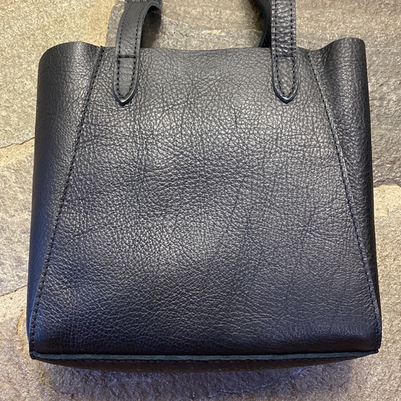 Pebbled Black Small Juliette Tote Bag - Picture 5 of 12